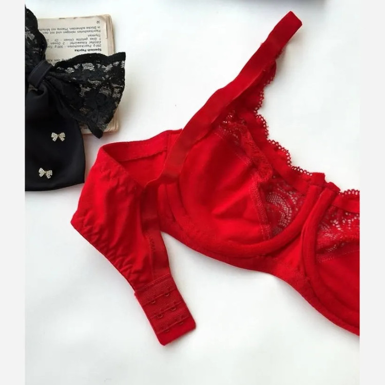 سوتین نخی فنردار گیپوری کاپ B زنانه - راحت و شیک