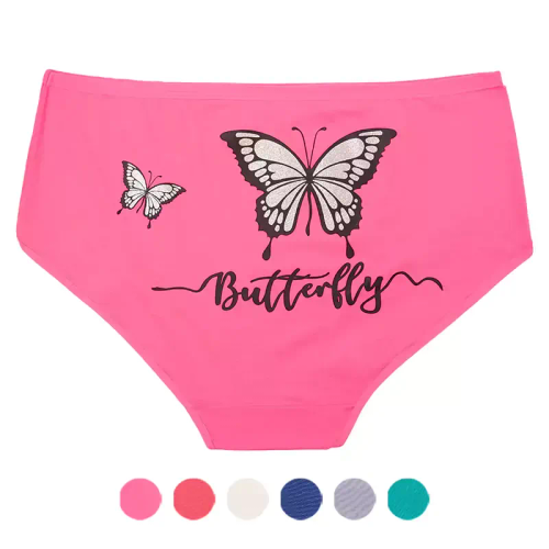 شورت نخی زنانه طرح پروانه سایز بزرگ 4XL