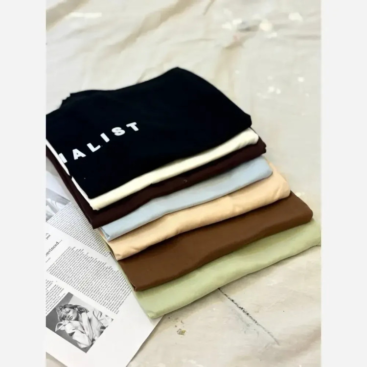 تیشرت کراپ دخترانه و زنانه مینیمال طرح Minimalist