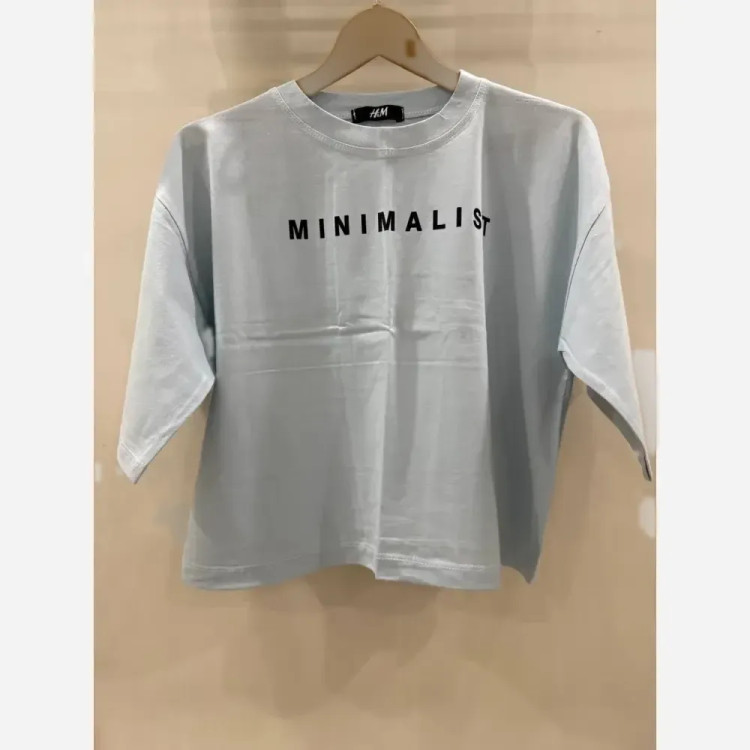 تیشرت کراپ دخترانه و زنانه مینیمال طرح Minimalist