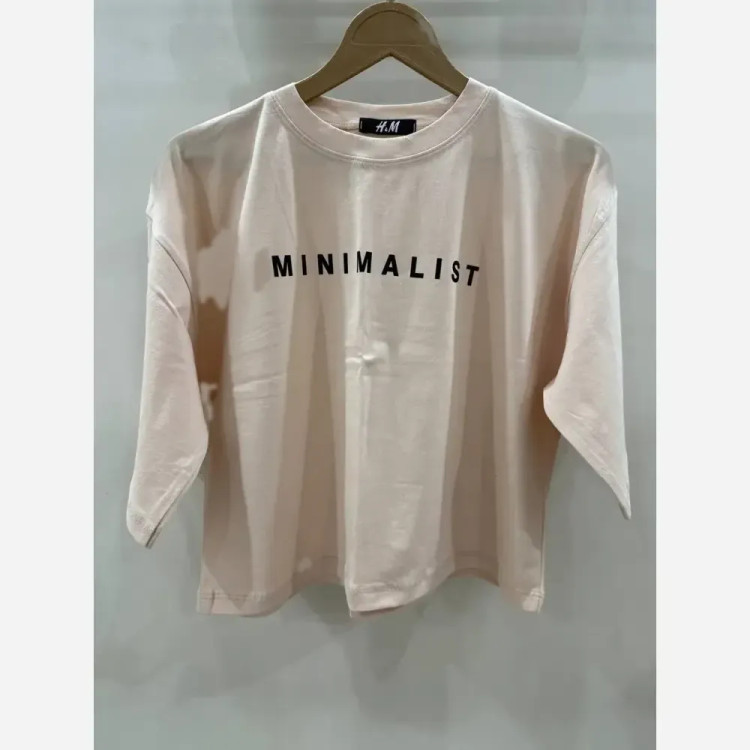 تیشرت کراپ دخترانه و زنانه مینیمال طرح Minimalist