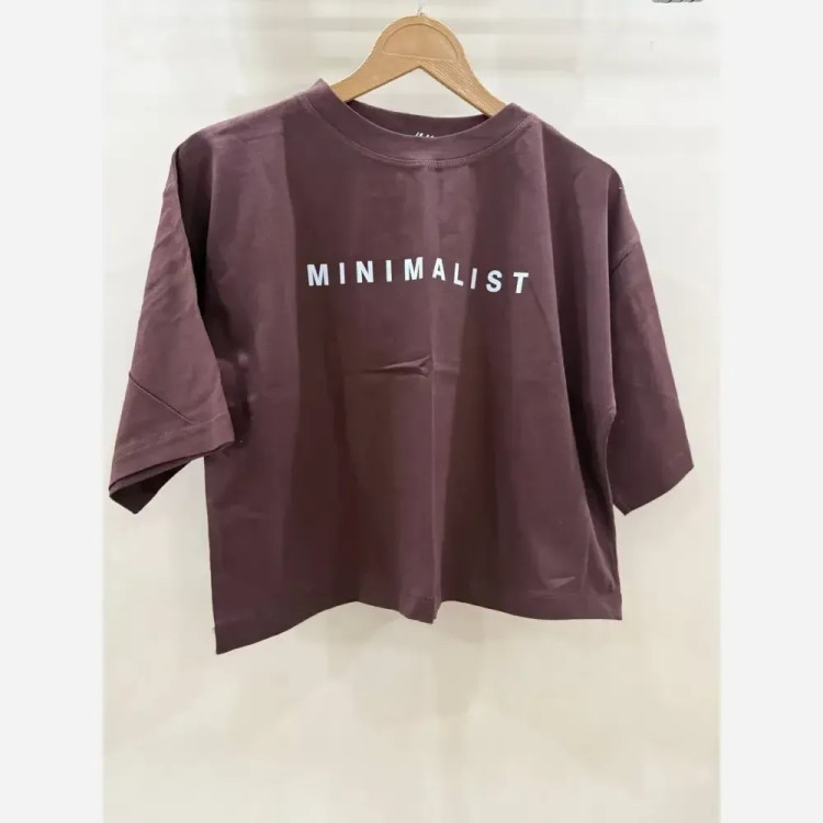 تیشرت کراپ دخترانه و زنانه مینیمال طرح Minimalist