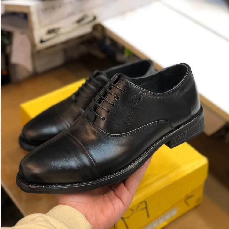 کفش چرم مجلسی مردانه مدل ونیز رنگ مشکی