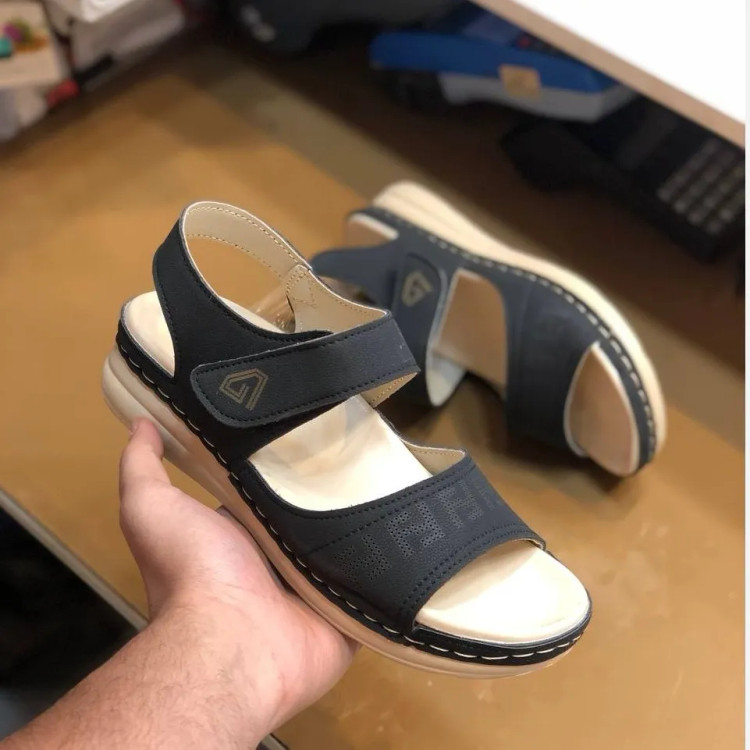 صندل زنانه طبی راحت و شیک تابستانی چسبی بادوام مناسب پیاده روی