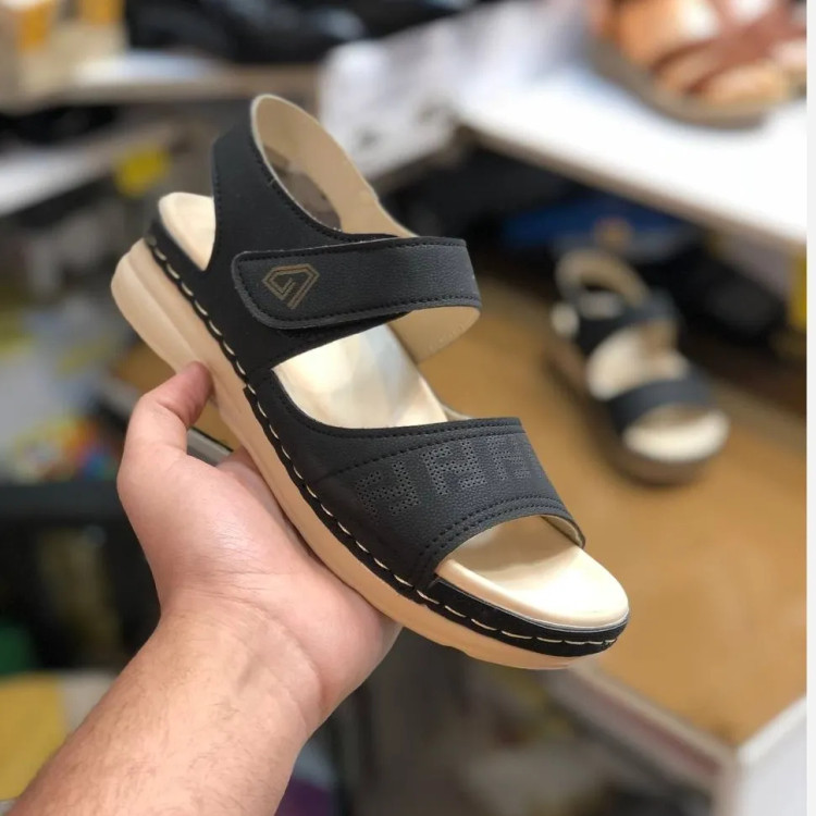 صندل زنانه طبی راحت و شیک تابستانی چسبی بادوام مناسب پیاده روی