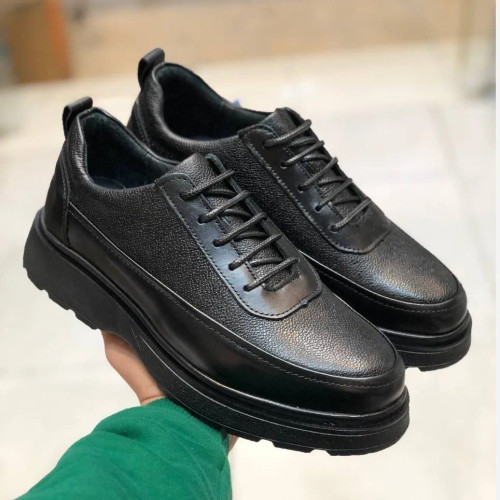 کفش چرم لژدار مردانه مدل لویز مشکی