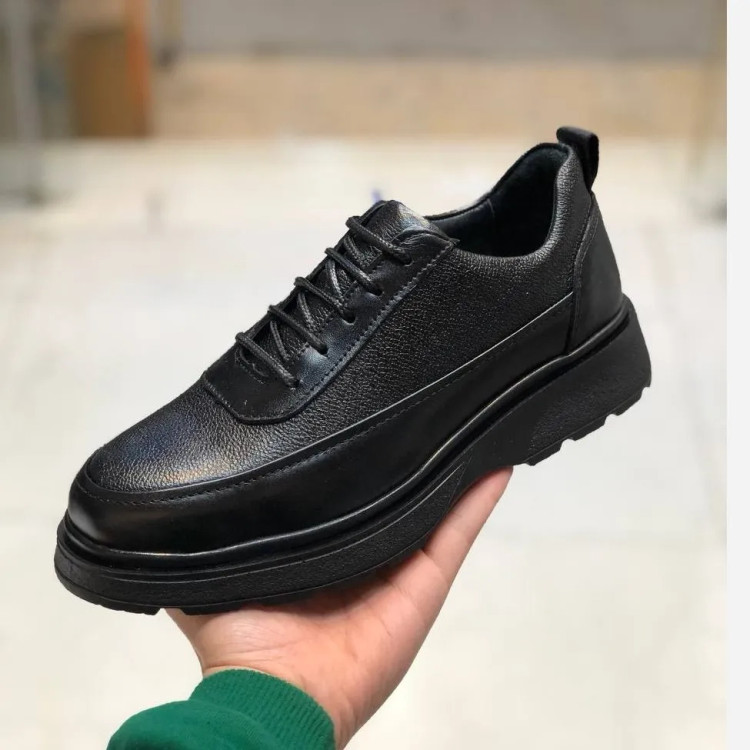 کفش چرم لژدار مردانه مدل لویز مشکی