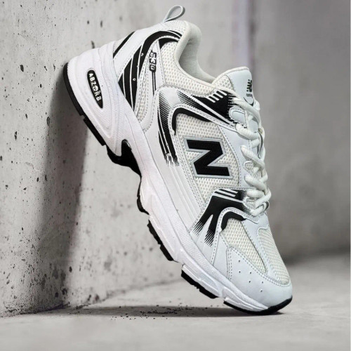 کفش نیو بالانس 530 سفید مشکی زنانه مردانه ورزشی پیاده روی باشگاه