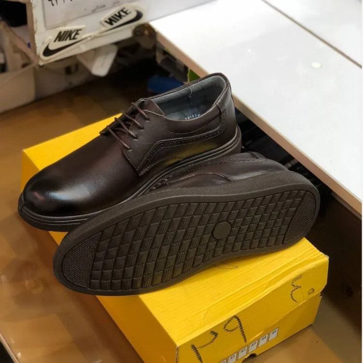 کفش چرم مردانه مدل مارشال سوخته