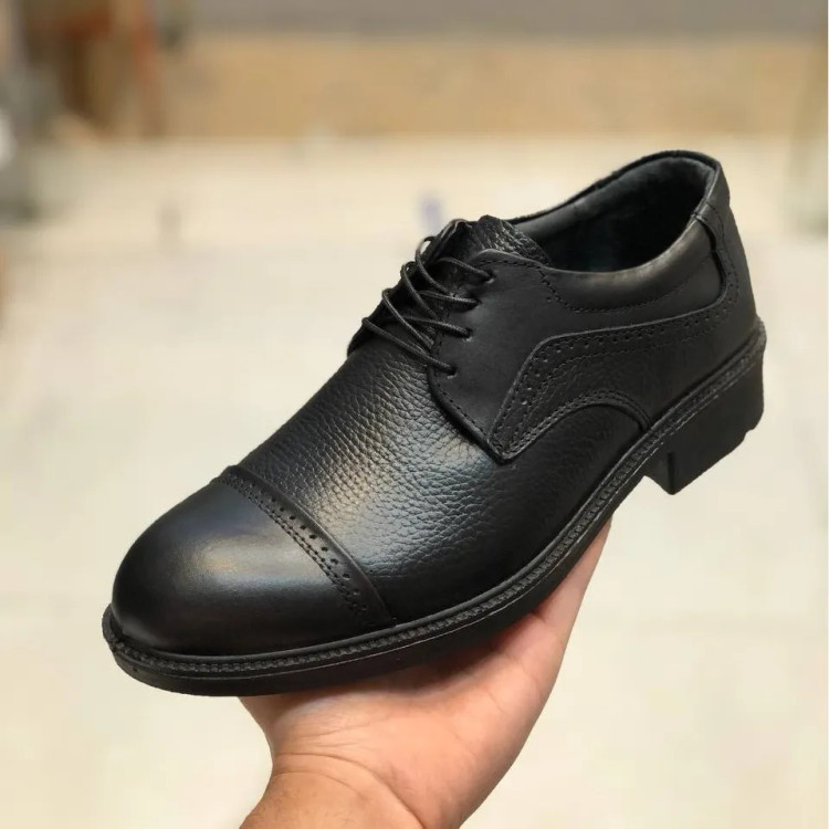 کفش چرم طبیعی مردانه مدل بندی کلاسیک راحت و بادوام مناسب ایستادن طولانی