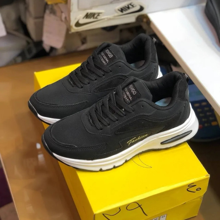 کفش اسپرت مشکی مردانه زنانه راحتی ورزشی پیاده روی باشگاه دویدن