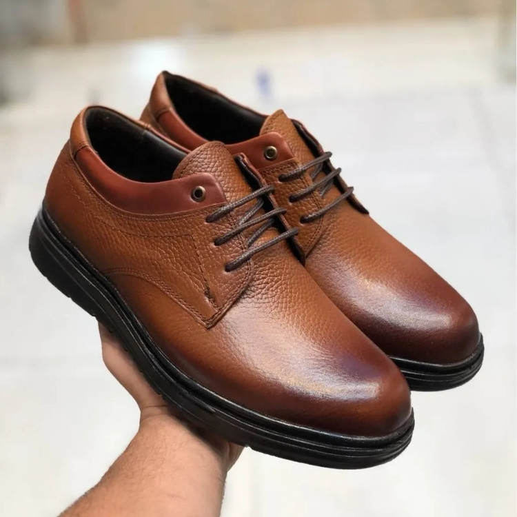کفش چرم مردانه مدل دنا | رویه چرم طبیعی | زیره پیو سبک | رسمی و اداری | 6 ماه ضمانت