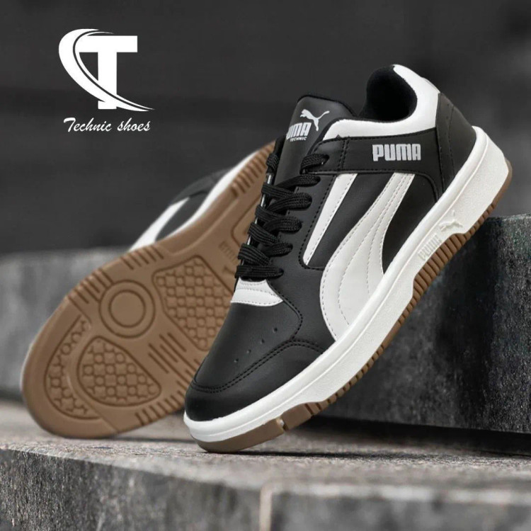 کفش اسپرت پوما کلاسیک مشکی سفید مردانه کد 123