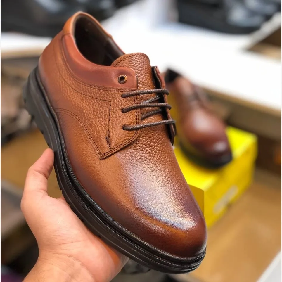 کفش چرم مردانه مدل دنا | رویه چرم طبیعی | زیره پیو سبک | رسمی و اداری | 6 ماه ضمانت
