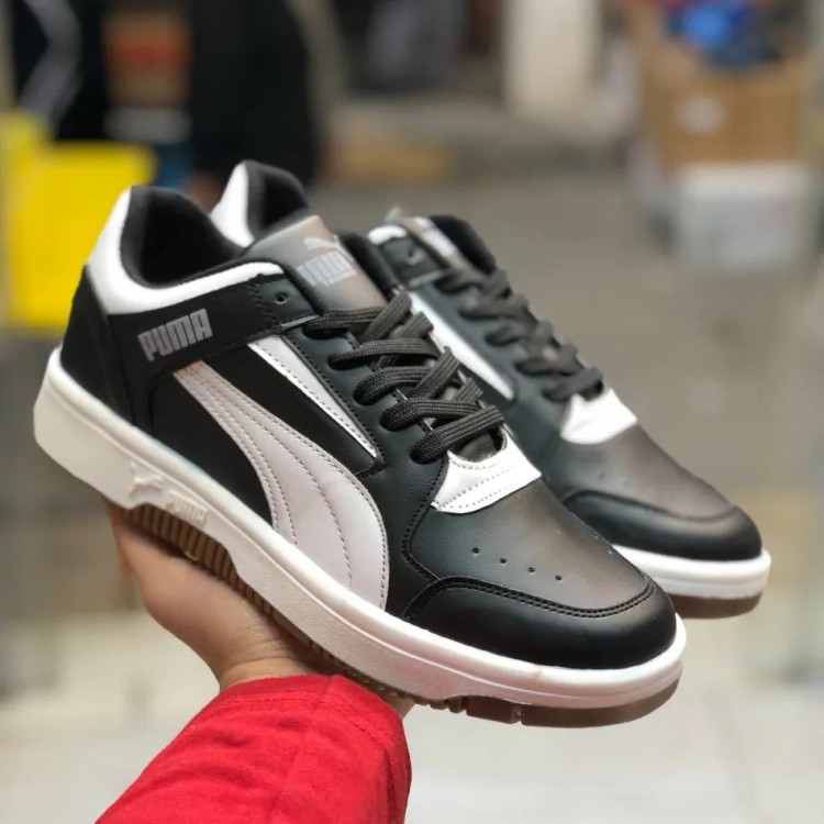 کفش اسپرت پوما کلاسیک مشکی سفید مردانه کد 123