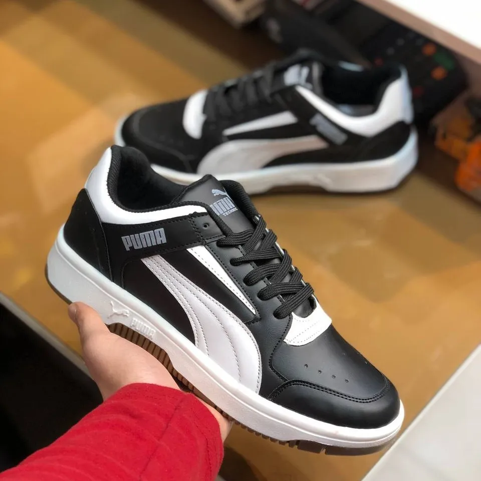 کفش اسپرت پوما کلاسیک مشکی سفید مردانه کد 123