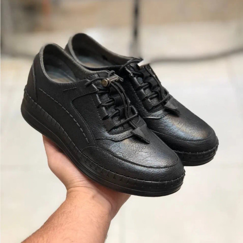 کفش چرم صنعتی زنانه طبی و راحت مناسب پیاده روی طولانی دور دوخت سبک و نرم