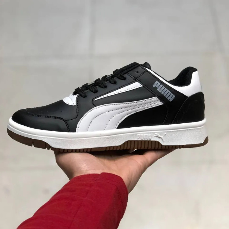 کفش اسپرت پوما کلاسیک مشکی سفید مردانه کد 123