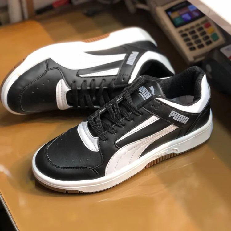 کفش اسپرت پوما کلاسیک مشکی سفید مردانه کد 123