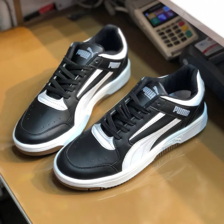 کفش اسپرت پوما کلاسیک مشکی سفید مردانه کد 123