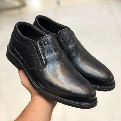 کفش مردانه چرم مشکی کلاسیک رسمی و اداری شیک طبی و راحت