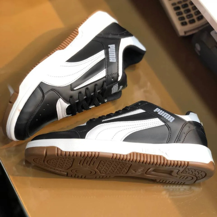 کفش اسپرت پوما کلاسیک مشکی سفید مردانه کد 123