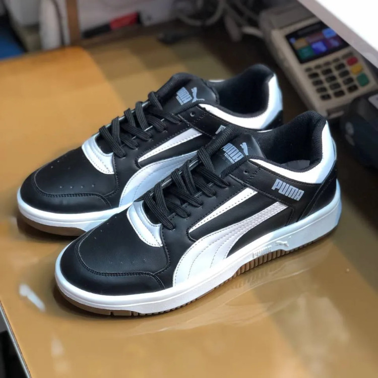 کفش اسپرت پوما کلاسیک مشکی سفید مردانه کد 123