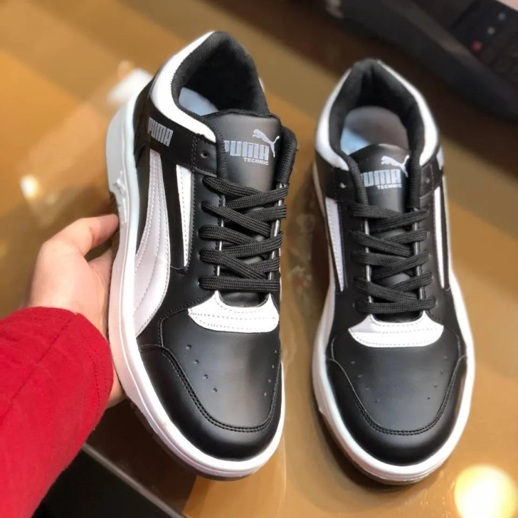 کفش اسپرت پوما کلاسیک مشکی سفید مردانه کد 123