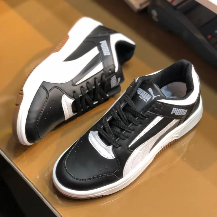 کفش اسپرت پوما کلاسیک مشکی سفید مردانه کد 123