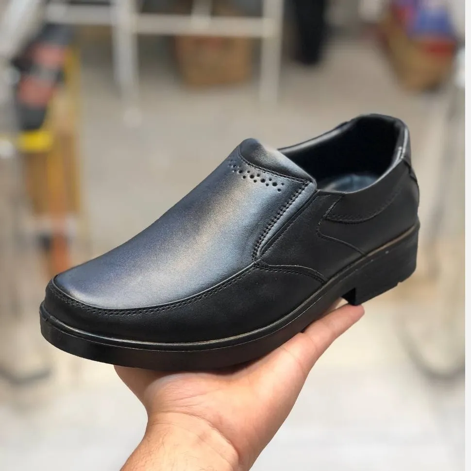 کفش راحتی مردانه چرم طبیعی مشکی شیک و طبی زیره پیو سبک و بادوام