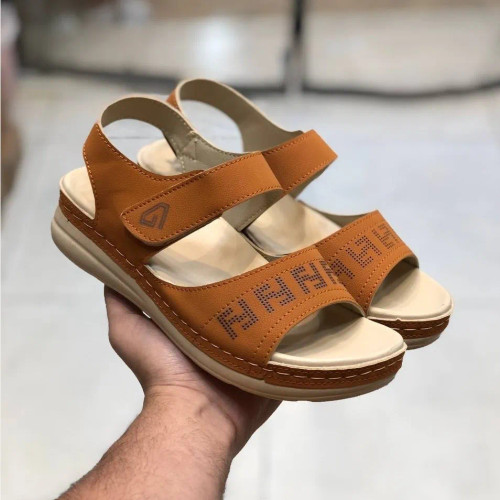 صندل زنانه طبی راحت و شیک تابستانی چسبی کمردار