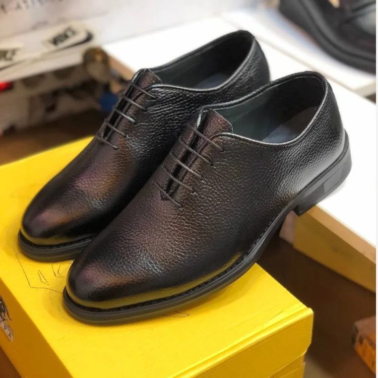 کفش مردانه چرم طبیعی مشکی رسمی و اداری شیک کد 123