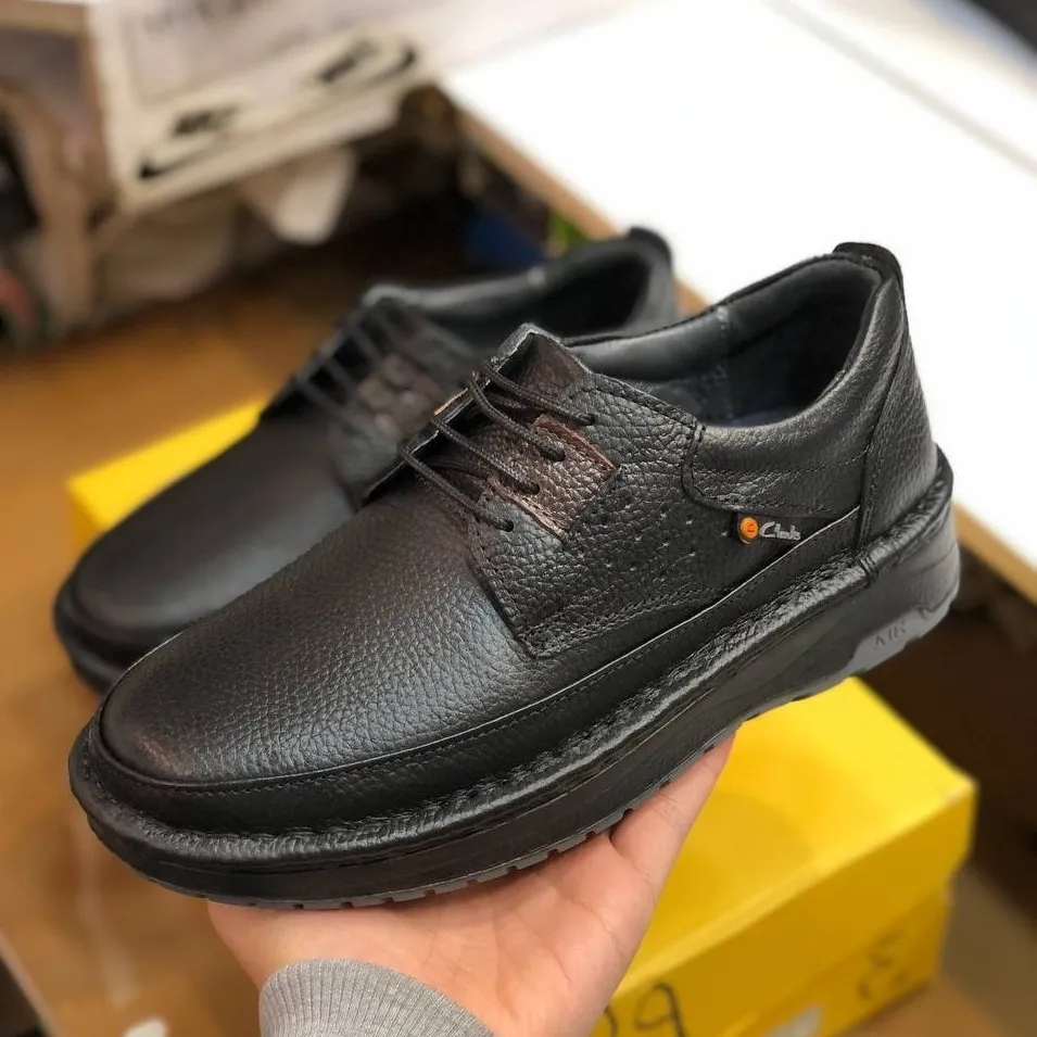 کفش چرم طبیعی مردانه کلارک مدل شیک و راحت کد 225