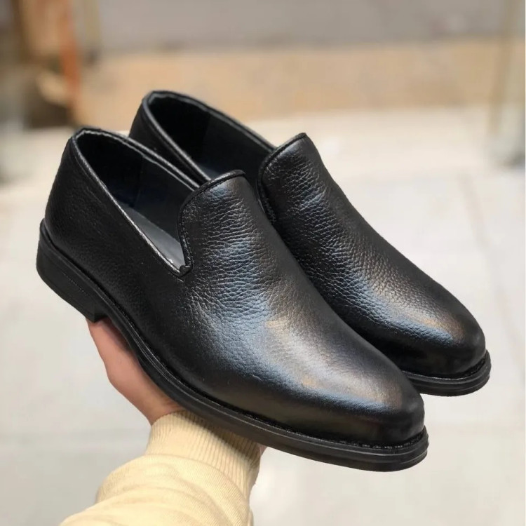 کفش چرم مجلسی مردانه طرح کالج رنگ مشکی