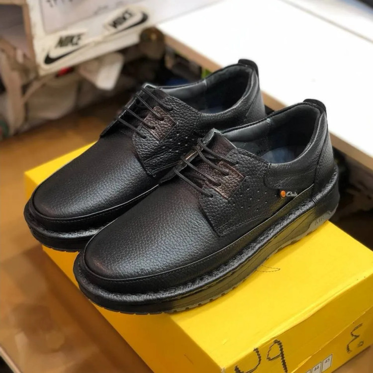 کفش چرم طبیعی مردانه کلارک مدل شیک و راحت کد 225