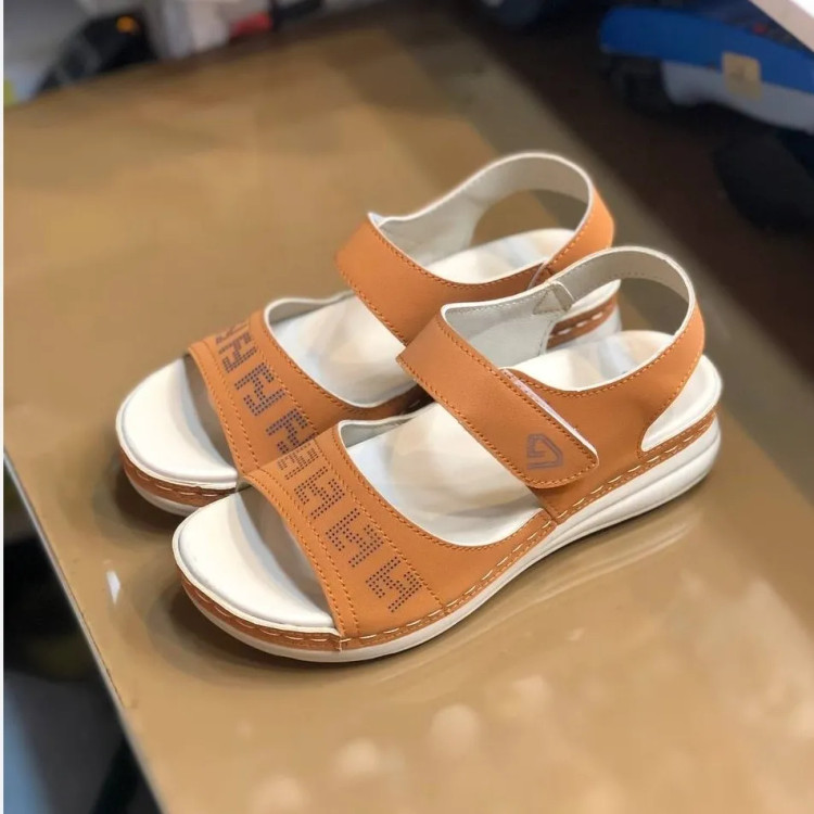 صندل زنانه طبی راحت و شیک تابستانی چسبی کمردار