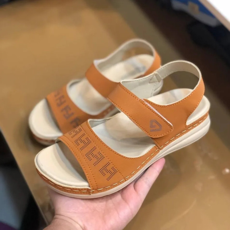 صندل زنانه طبی راحت و شیک تابستانی چسبی کمردار