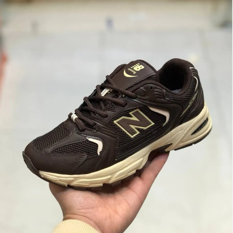 کفش نیوبالانس 530 قهوه ای کرم مردانه زنانه ورزشی پیاده روی