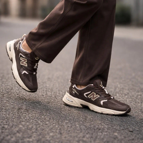 کفش نیوبالانس 530 قهوه ای کرم مردانه زنانه ورزشی پیاده روی
