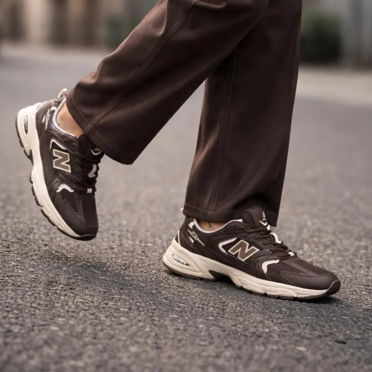 کفش نیوبالانس 530 قهوه ای کرم مردانه زنانه ورزشی پیاده روی