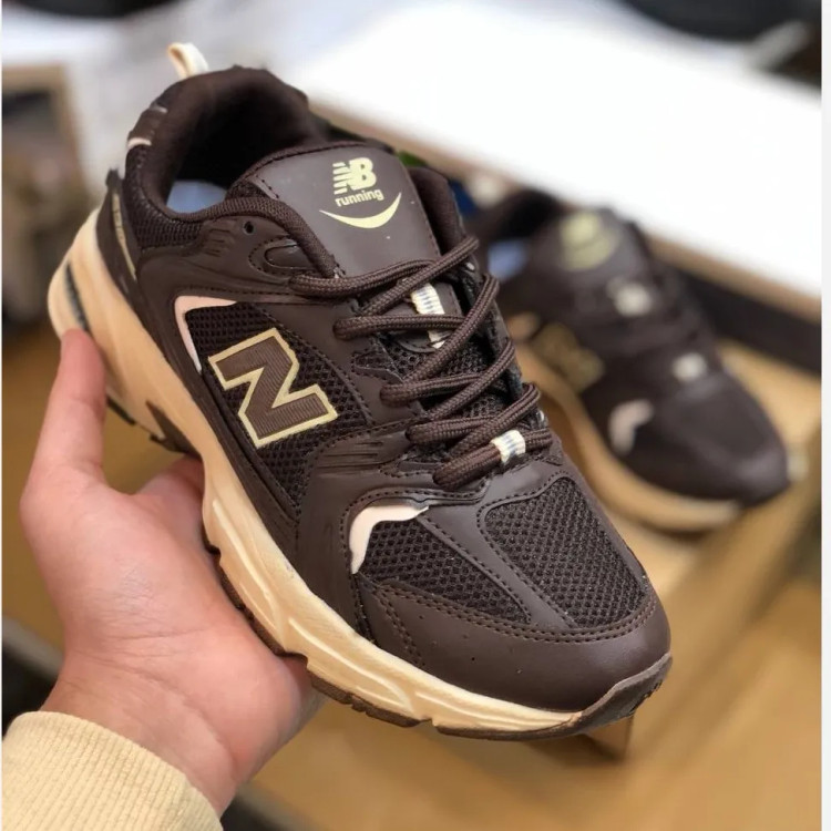 کفش نیوبالانس 530 قهوه ای کرم مردانه زنانه ورزشی پیاده روی