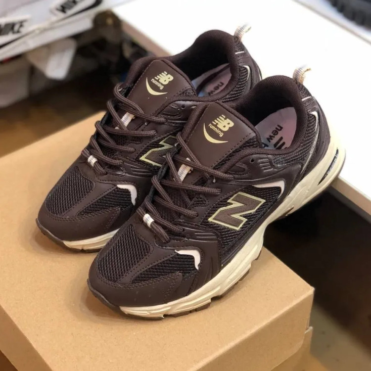 کفش نیوبالانس 530 قهوه ای کرم مردانه زنانه ورزشی پیاده روی
