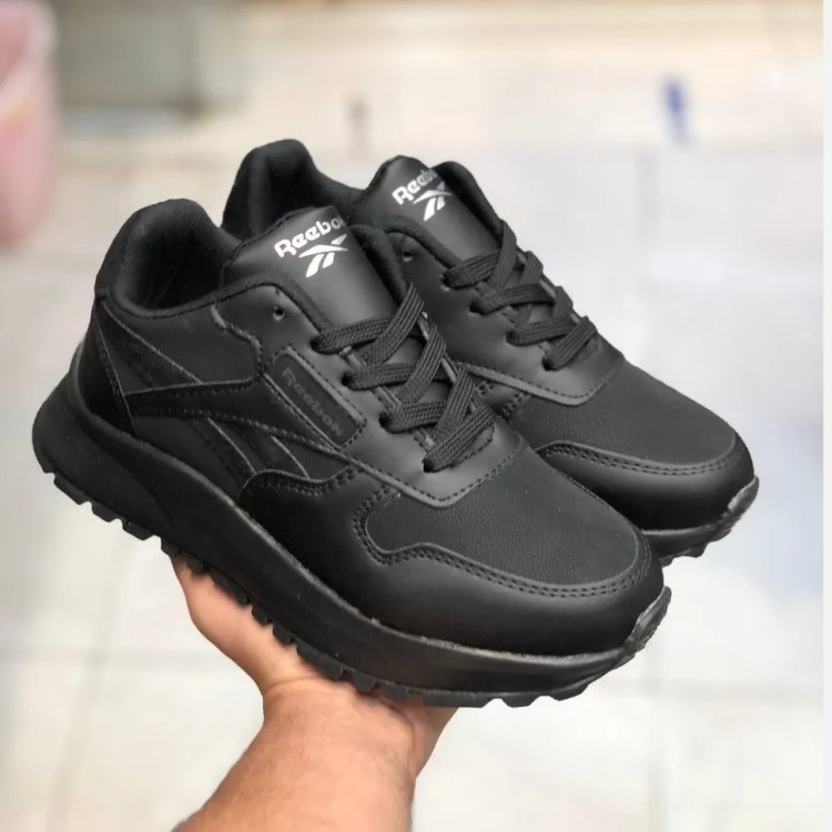 کتونی اسپرت مشکی زنانه و مردانه مدل ریبوک، مناسب پیاده روی و باشگاه