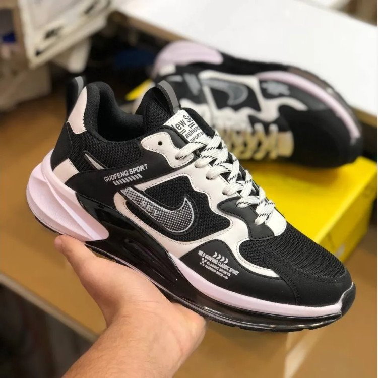 کتونی اسپرت مشکی سفید مردانه و زنانه، کفش راحتی پیاده روی و روزمره