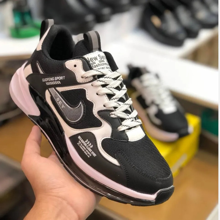 کتونی اسپرت مشکی سفید مردانه و زنانه، کفش راحتی پیاده روی و روزمره