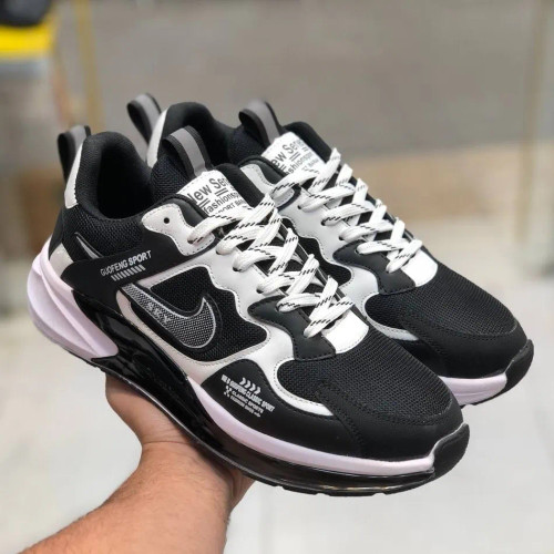 کتونی اسپرت مشکی سفید مردانه و زنانه، کفش راحتی پیاده روی و روزمره