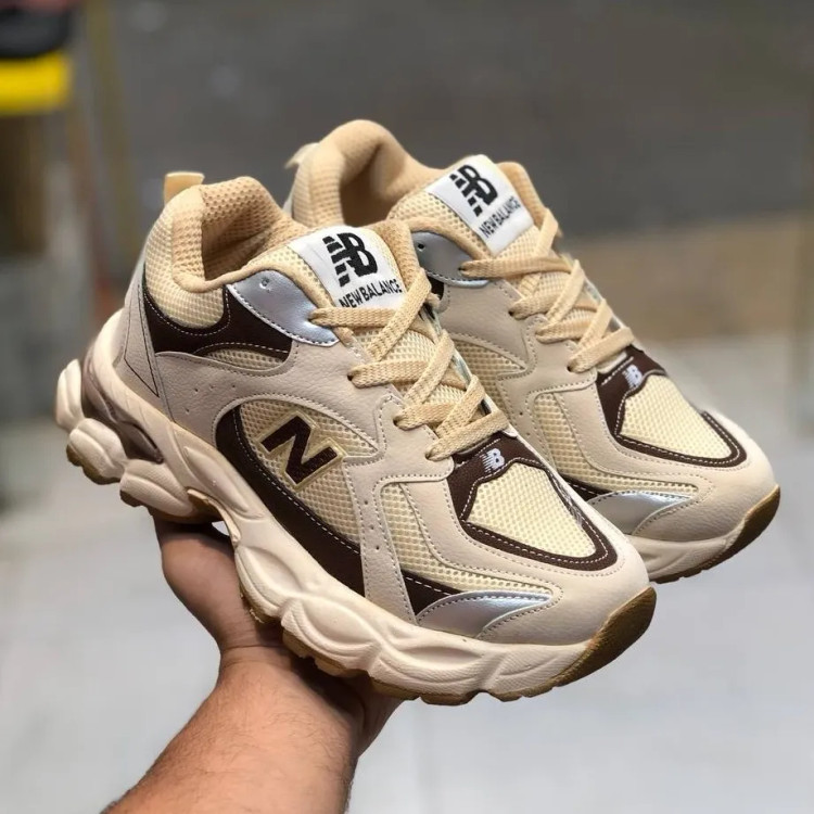 کفش زنانه نیو بالانس 9040 کرم پیاده روی و روزمره سبک و راحت