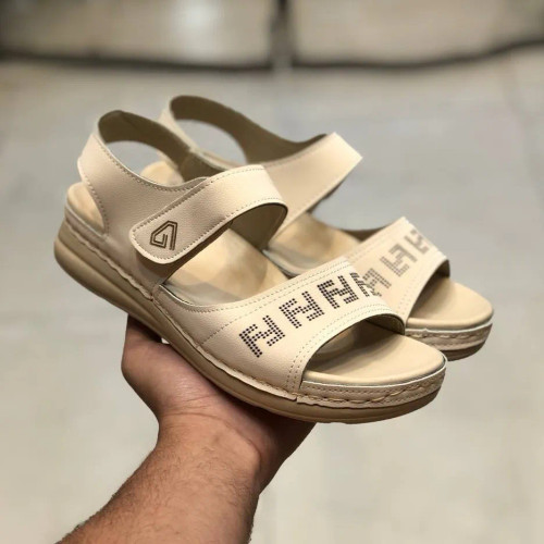 صندل زنانه طبی راحت و شیک تابستانه چسبی با کفی نرم و بادوام