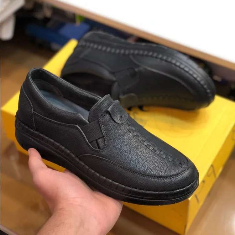 کفش چرم طبی زنانه مدل ساناز رنگ مشکی