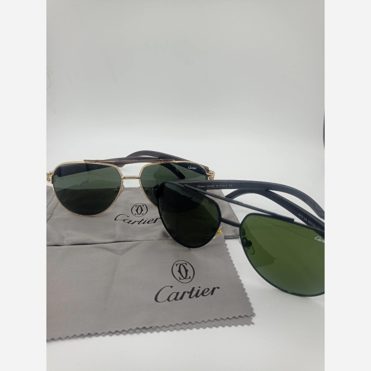 عینک آفتابی کارتیر دسته چوب شیشه آنتی رفلکس ضد خش UV400